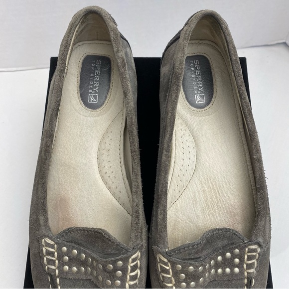 Sperry Top-Sider Suede Studded Penny Loafers Gray Women’s 8M - Picture 9 of 15